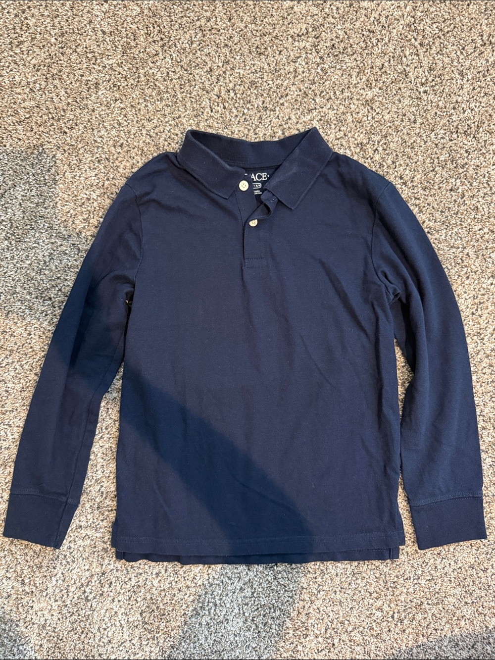 The Children's Place Navy Long Sleeve Polo